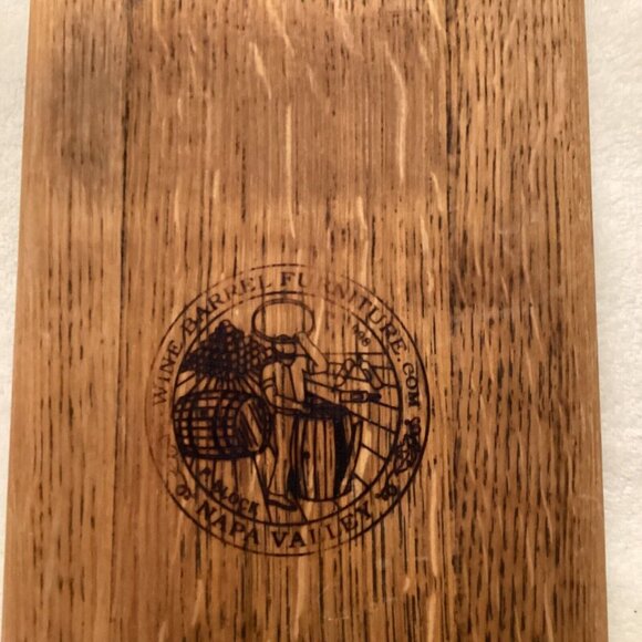 Paul Block Wine Barrel Furniture Authentic TONNELLERIE SIRUGUE 22” Platter - Picture 3 of 6